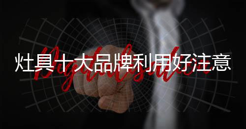 因为对灶具十大品牌来说