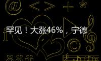 罕见！大涨46%�，宁德时代港股溢价创纪录