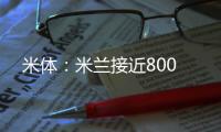 米体：米兰接近800