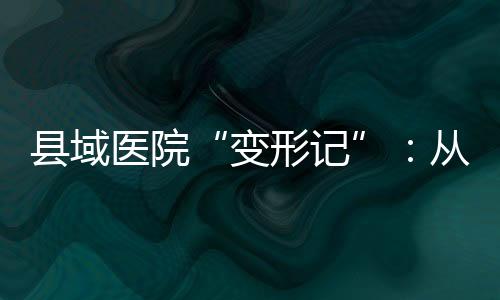 袁江玉刚接手土城镇卫生院时