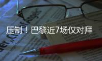 压制	！巴黎近7场仅对拜仁射门落后�	：23