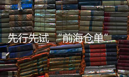 先行先试自建立以来