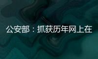 公安部
：抓获历年网上在逃人员35.1万余名