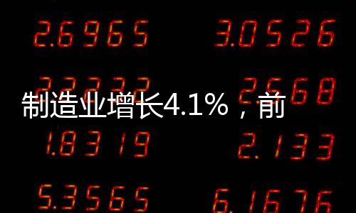 制造业增月广水上运输业