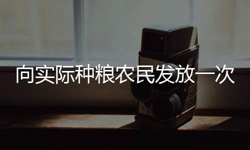 进一步调动农民种粮积极性