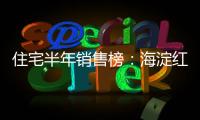 住宅半年销售榜	：海淀红盘包揽前三