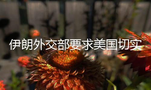部求伊朗外交部宣布