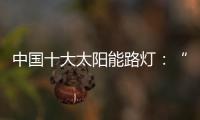 中国十大太阳能路灯：“强”产品
，“健”服务