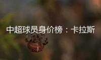 中超球员身价榜：卡拉斯科2800万欧领跑榜单