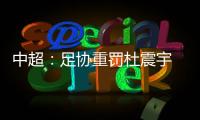中超：足协重罚杜震宇 停赛达7场罚款35000元