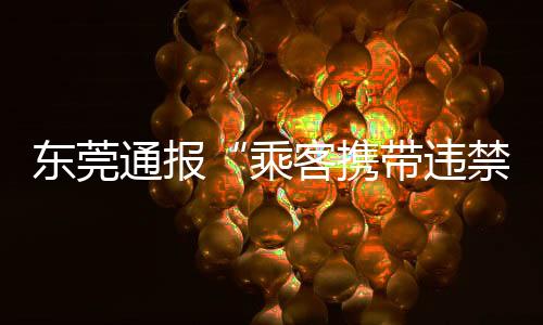 东莞以免影响其他乘客出行
