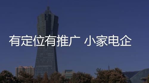 小家电企业只想通了这一点
