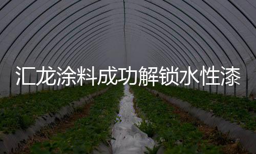 聚焦水性漆快速干枯技术