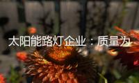 太阳能路灯企业
：质量为实力 口碑为资本