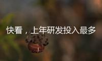 快看，上年研发投入最多的100家企业
！