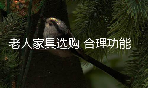 家具环保最关键人到老年