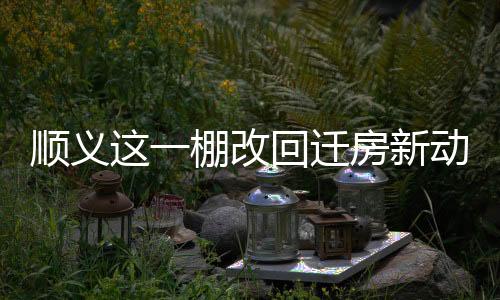 顺义时模式开规划户数692户