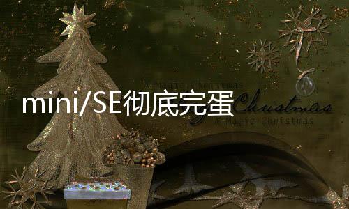mini和SE产品线彻底宣告死亡